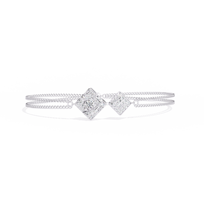 Geometra Dual Motif Lab Grown Diamond Bangle