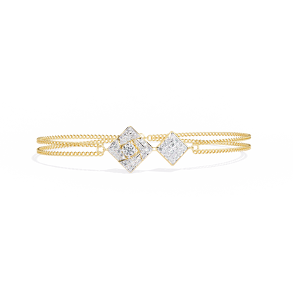 Geometra Dual Motif Lab Grown Diamond Bangle