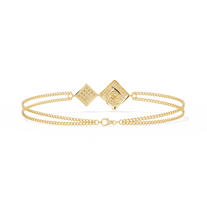Geometra Dual Motif Lab Grown Diamond Bangle