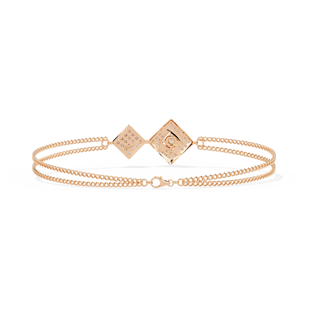 Geometra Dual Motif Lab Grown Diamond Bangle - Ophiratbf