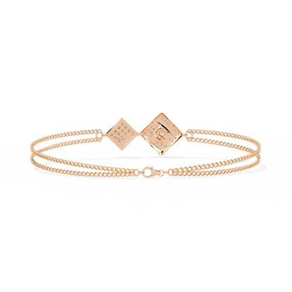 Geometra Dual Motif Lab Grown Diamond Bangle