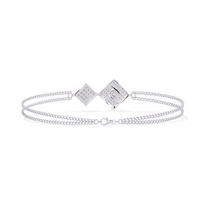 Geometra Dual Motif Lab Grown Diamond Bangle