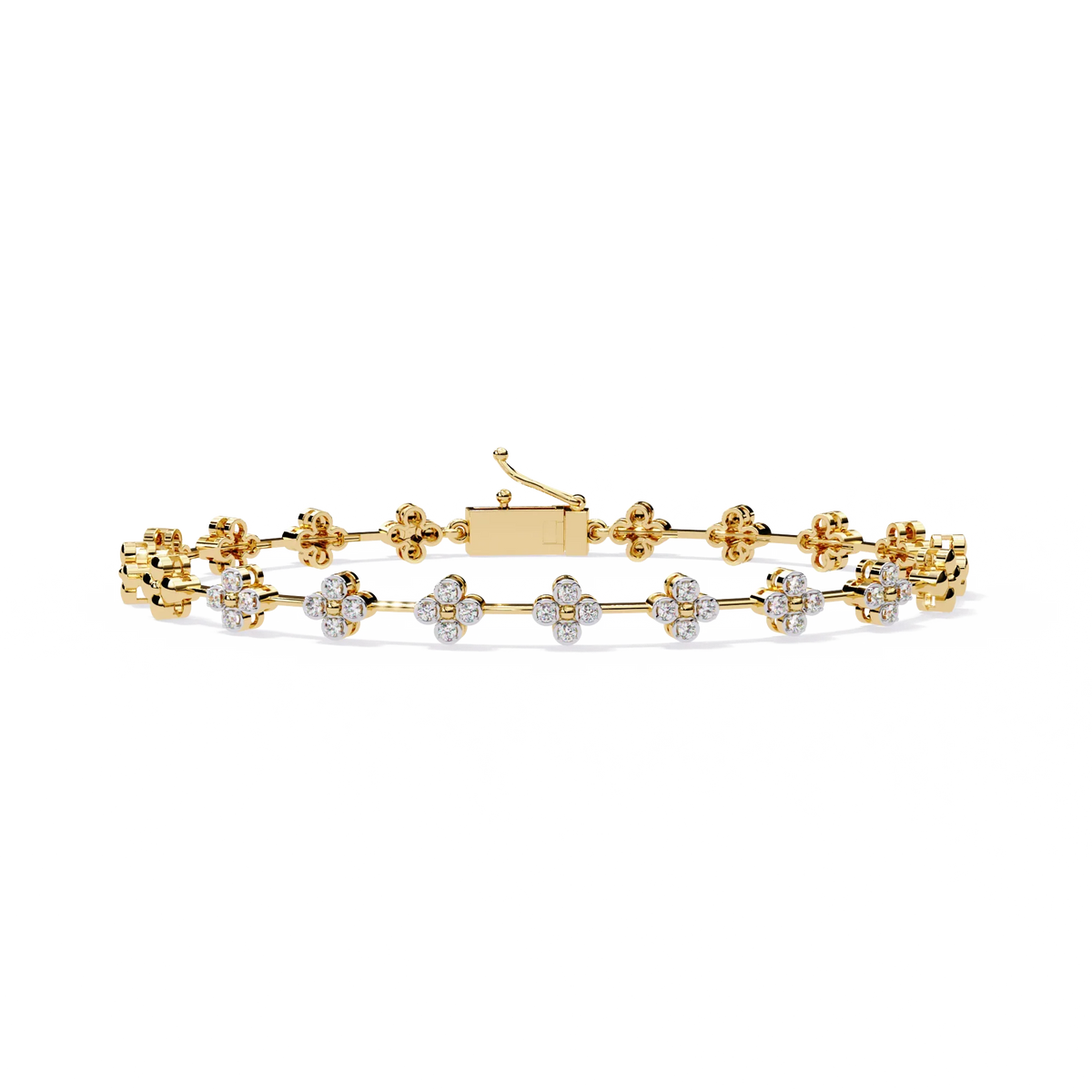 Bloom Cluster Lab Grown Diamond Line Bracelet - Ophiratbf