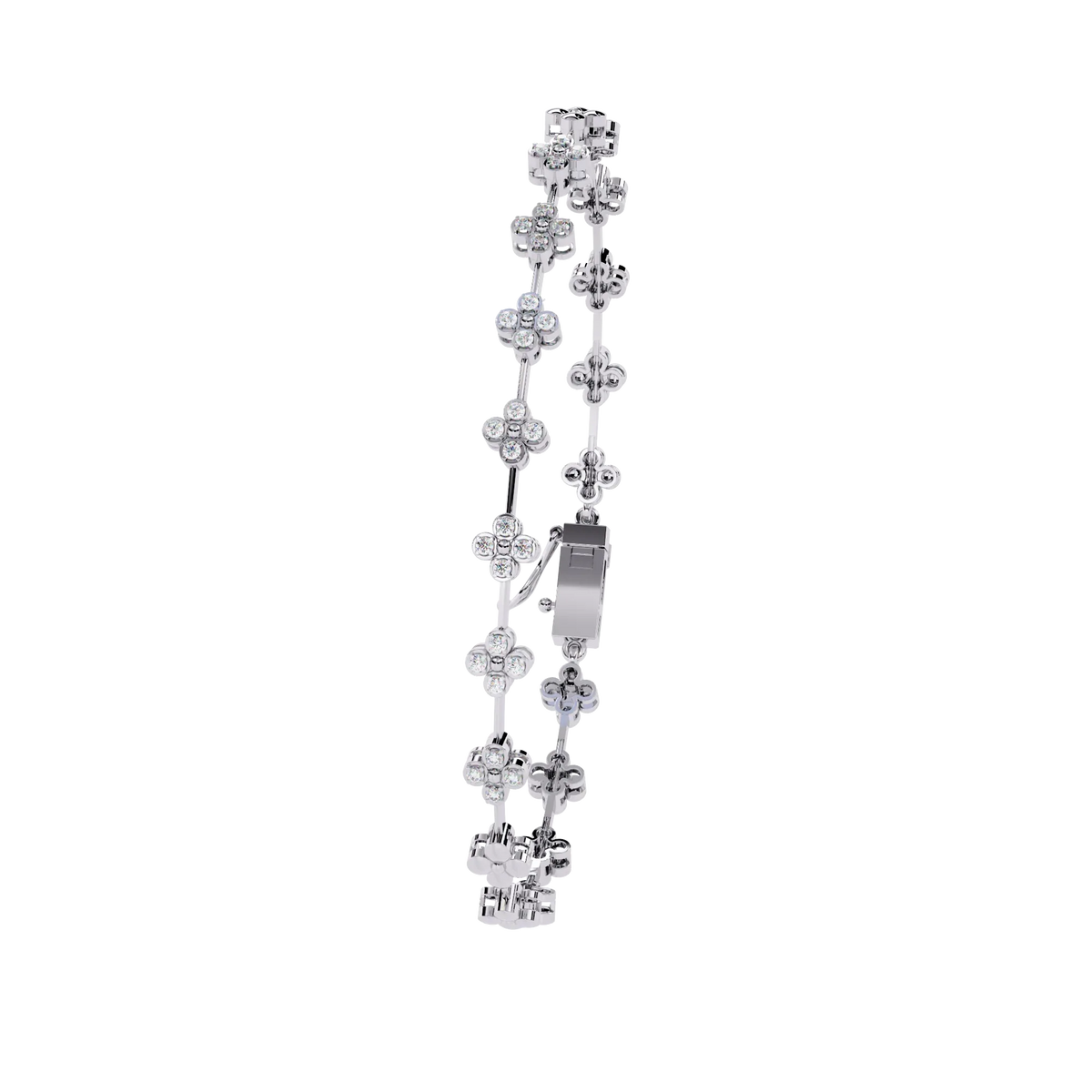 Bloom Cluster Lab Grown Diamond Line Bracelet - Ophiratbf