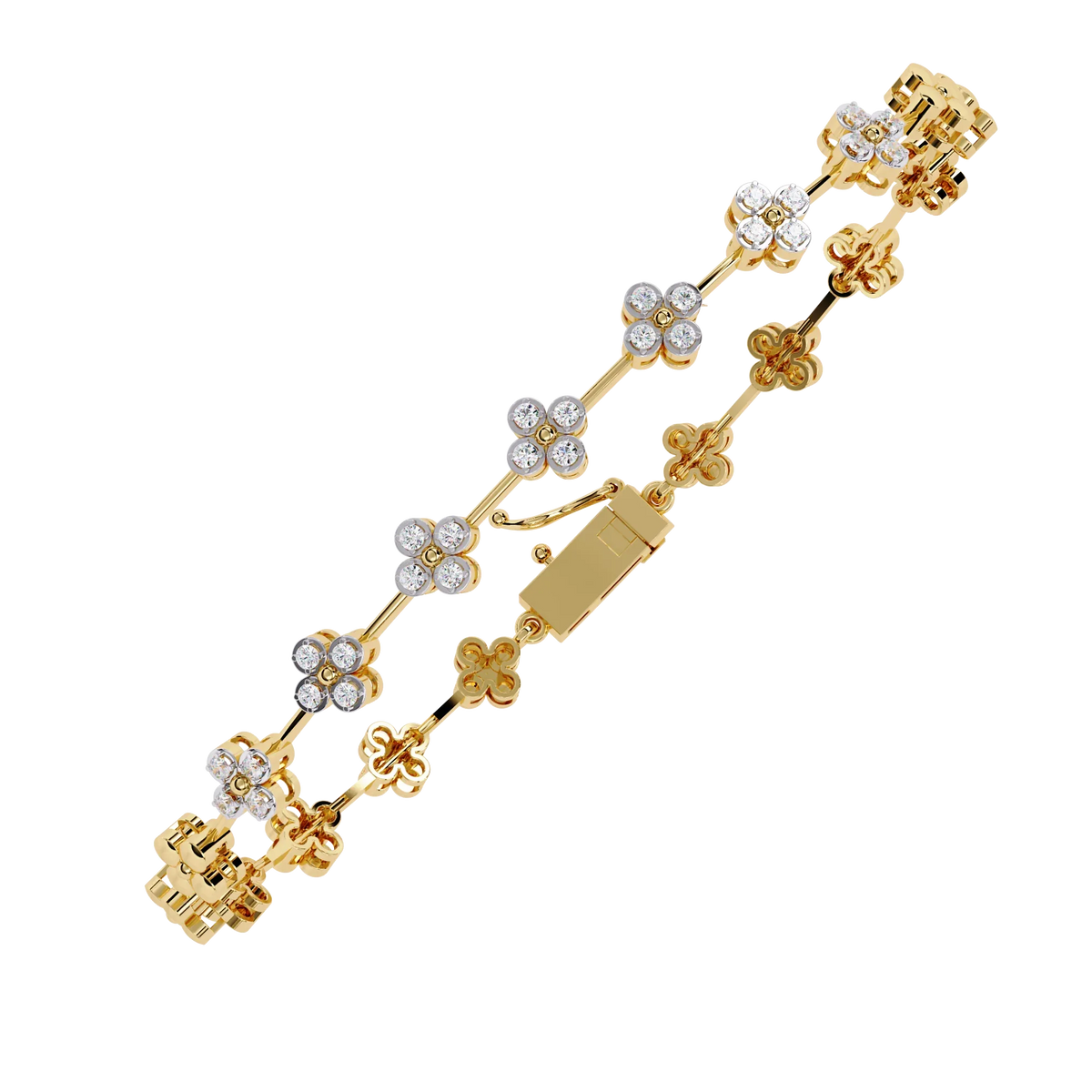 Bloom Cluster Lab Grown Diamond Line Bracelet - Ophiratbf