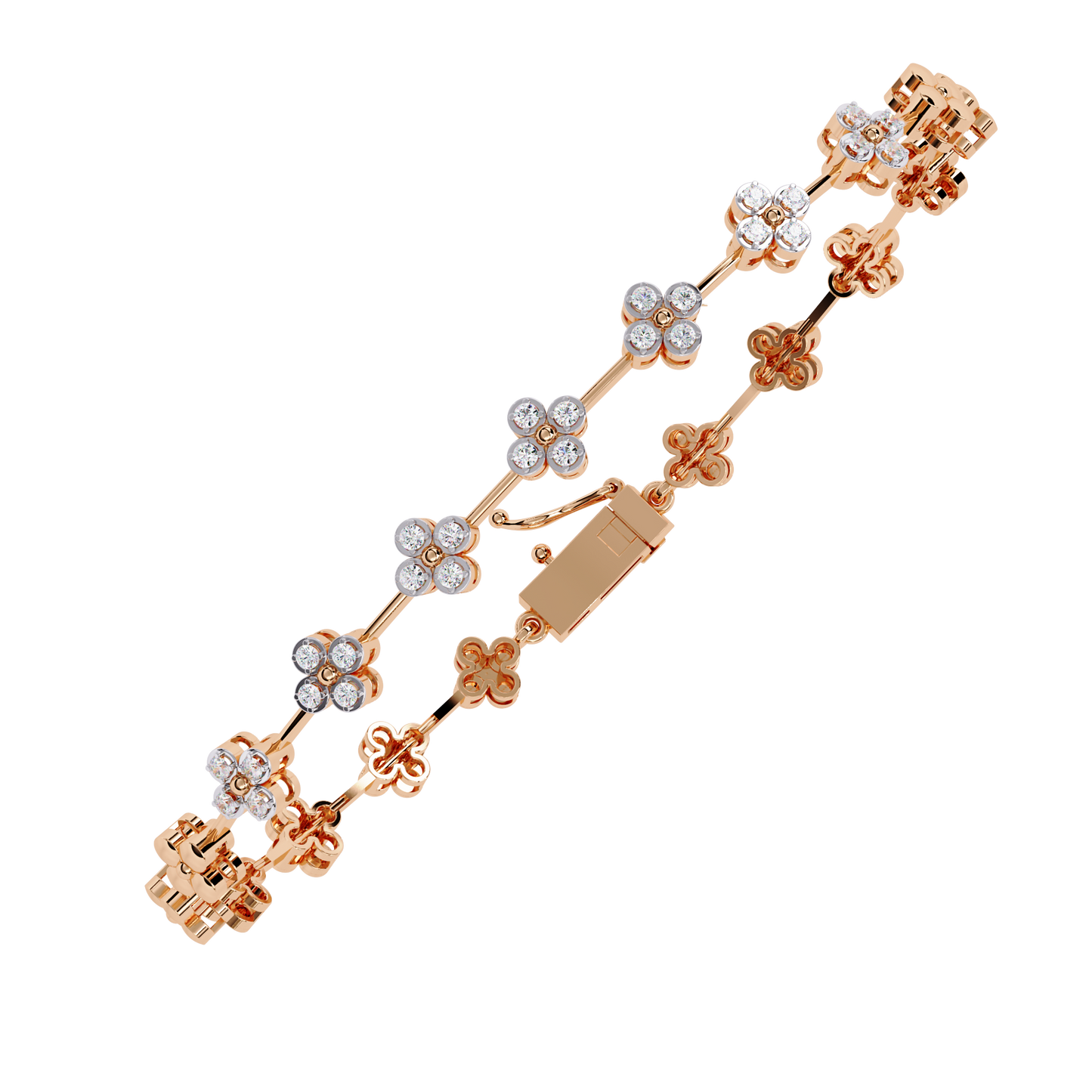 bloom cluster lab grown diamond line bracelet