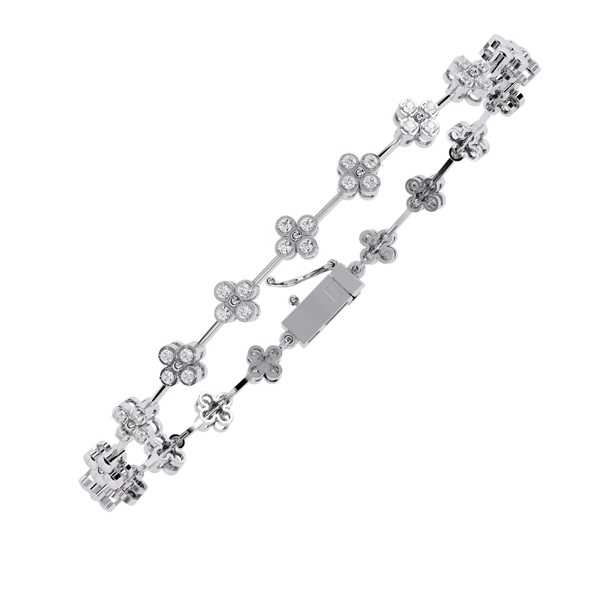 Bloom Cluster Lab Grown Diamond Line Bracelet - Ophiratbf