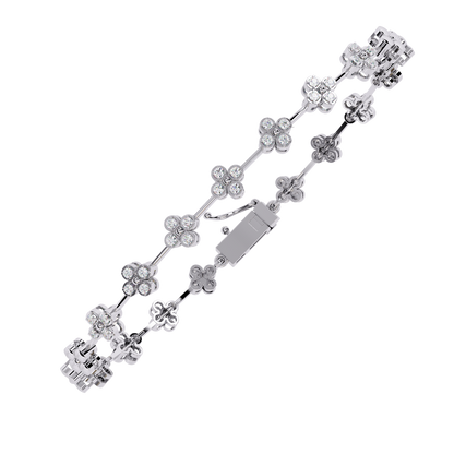 Bloom Cluster Lab Grown Diamond Line Bracelet