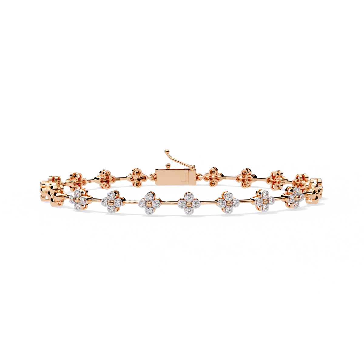 Bloom Cluster Lab Grown Diamond Line Bracelet - Ophiratbf