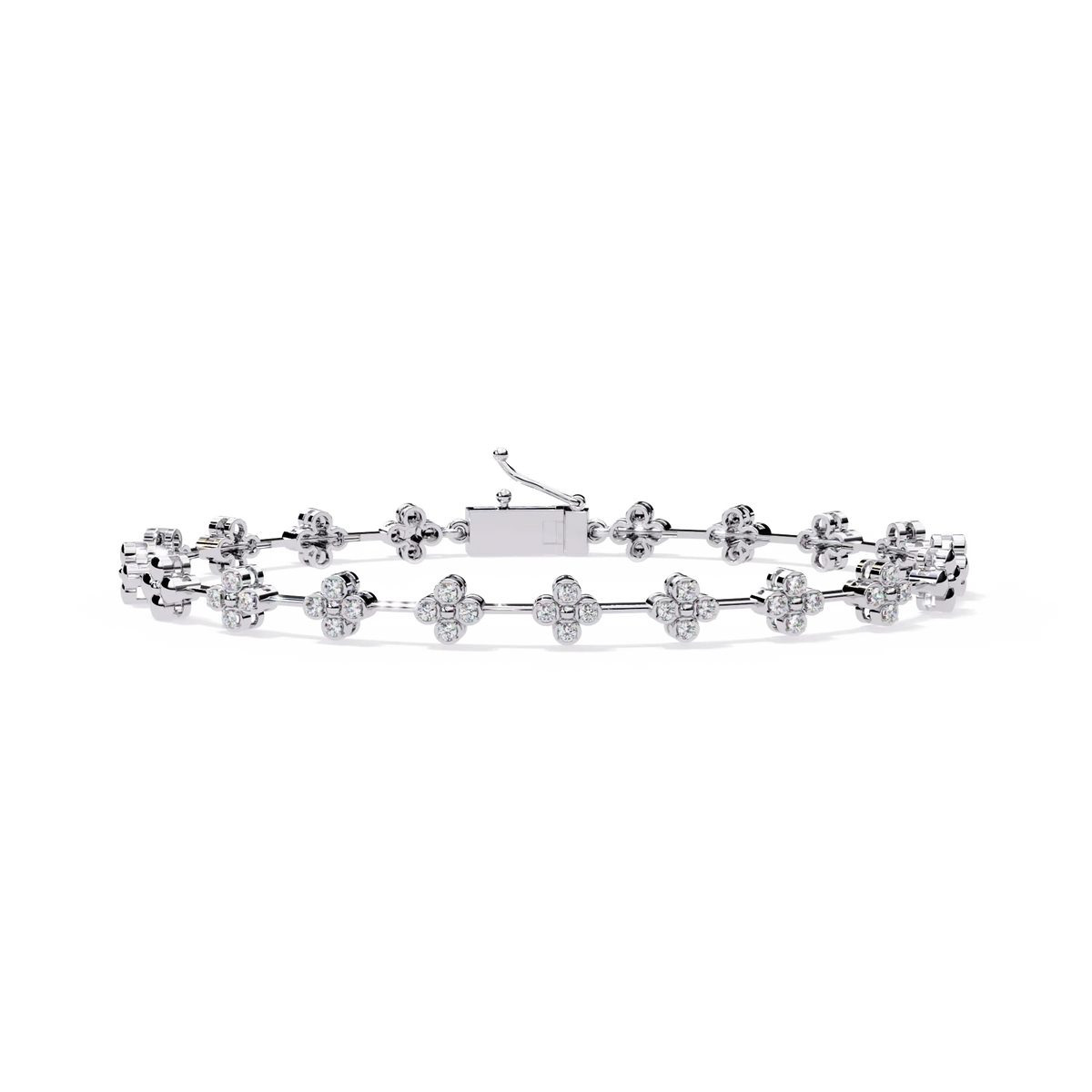 Bloom Cluster Lab Grown Diamond Line Bracelet - Ophiratbf