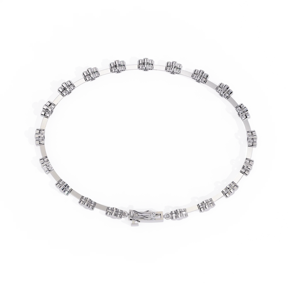 Bloom Cluster Lab Grown Diamond Line Bracelet - Ophiratbf