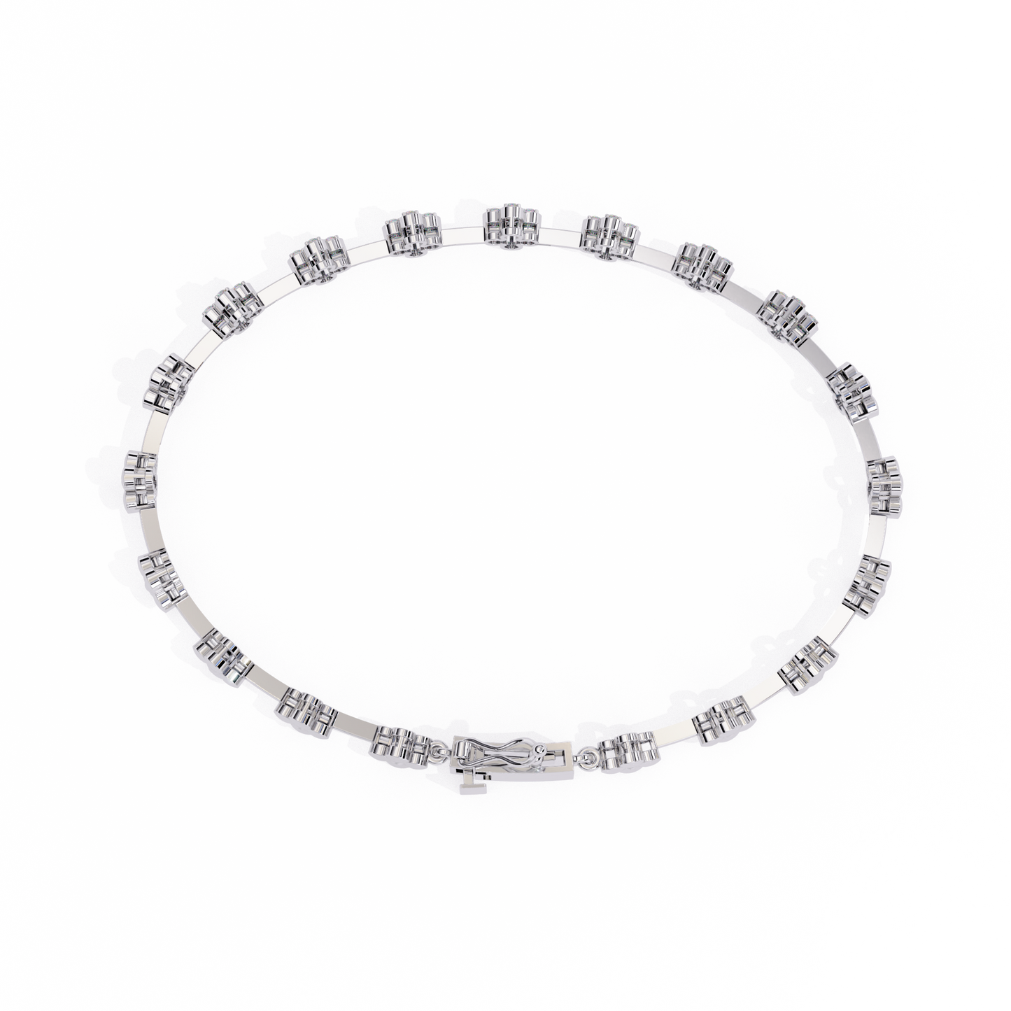 bloom cluster lab grown diamond line bracelet