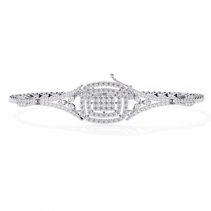 Empress Cushion Halo Lab Grown Diamond Bangle