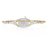 Empress Cushion Halo Lab Grown Diamond Bangle - Ophiratbf