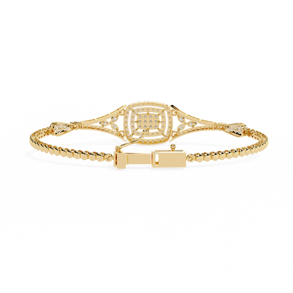 Empress Cushion Halo Lab Grown Diamond Bangle