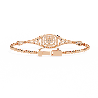 Empress Cushion Halo Lab Grown Diamond Bangle