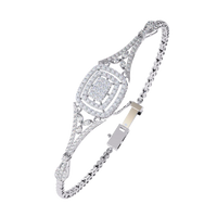 Empress Cushion Halo Lab Grown Diamond Bangle - Ophiratbf