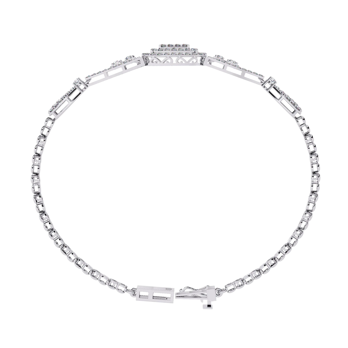 Empress Cushion Halo Lab Grown Diamond Bangle - Ophiratbf