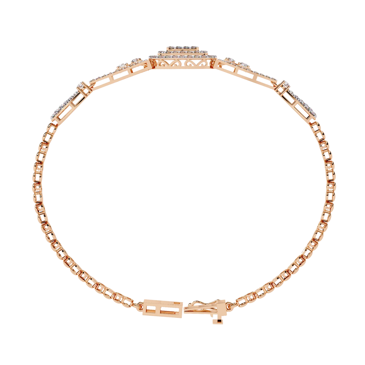 Empress Cushion Halo Lab Grown Diamond Bangle - Ophiratbf
