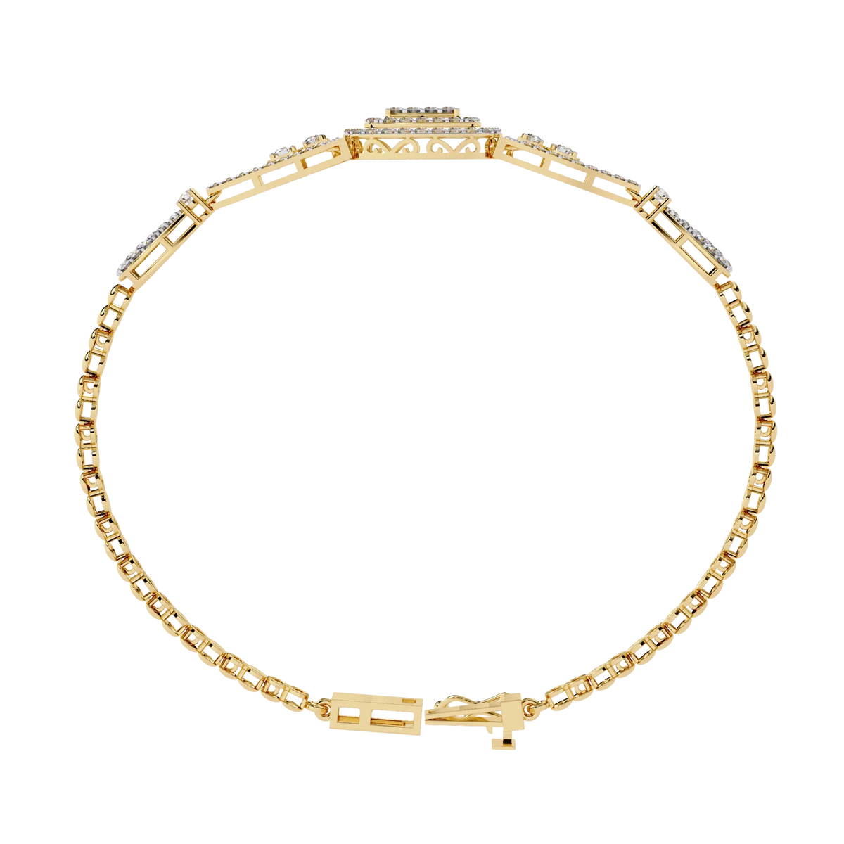 Empress Cushion Halo Lab Grown Diamond Bangle - Ophiratbf