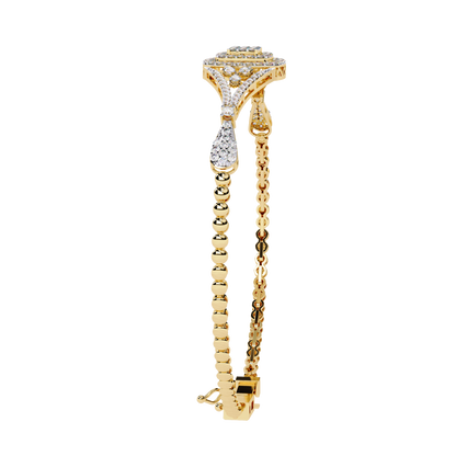 Empress Cushion Halo Lab Grown Diamond Bangle