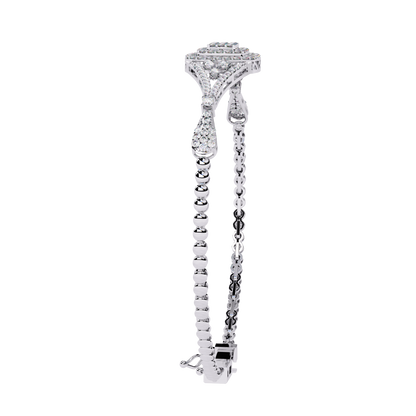 Empress Cushion Halo Lab Grown Diamond Bangle