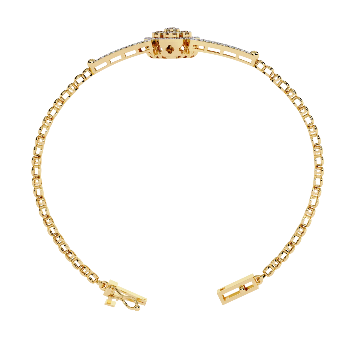 Regal Blossom Lab Grown Diamond Bangle - Ophiratbf