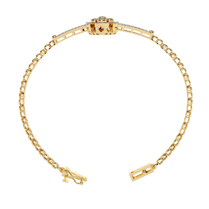 Regal Blossom Lab Grown Diamond Bangle
