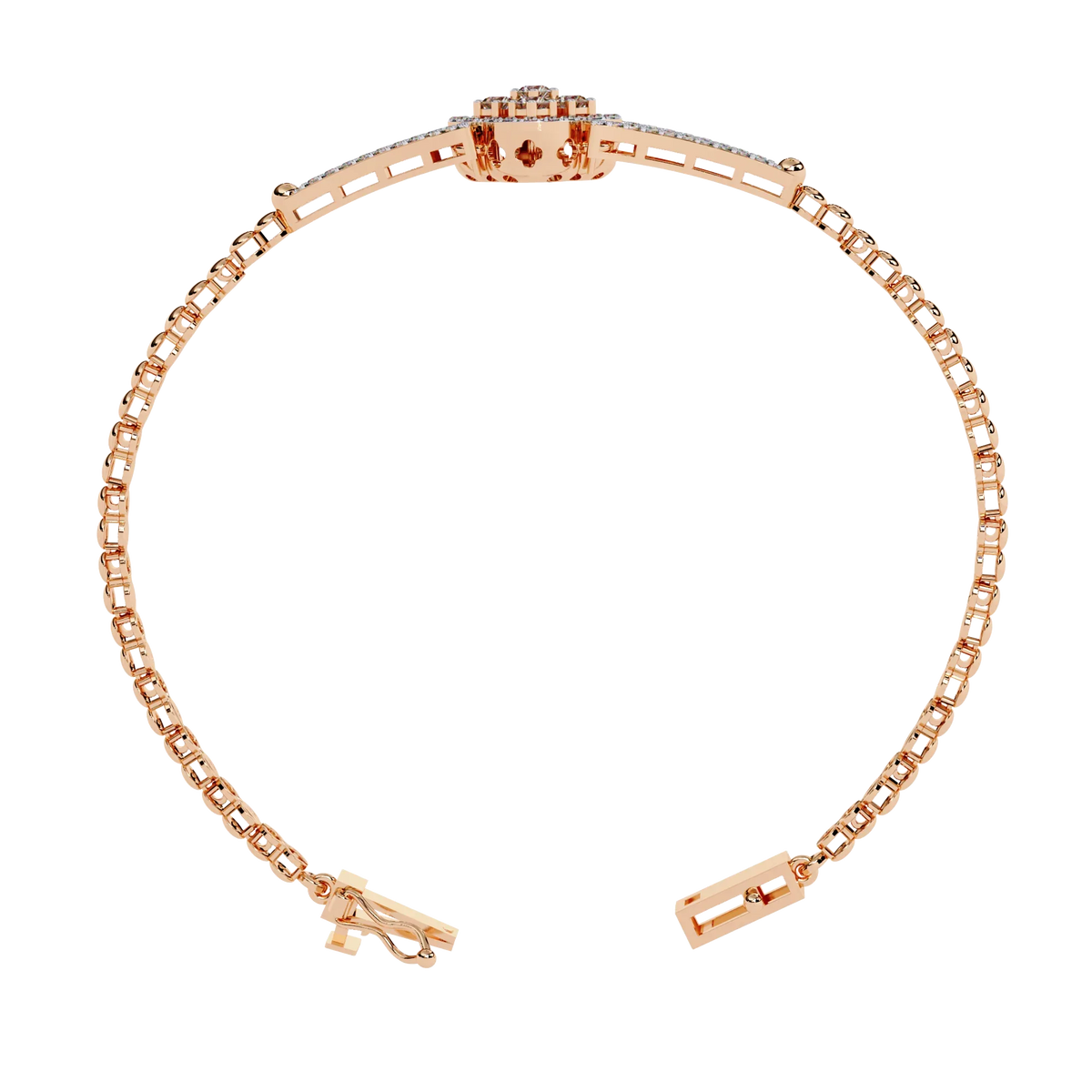 Regal Blossom Lab Grown Diamond Bangle - Ophiratbf