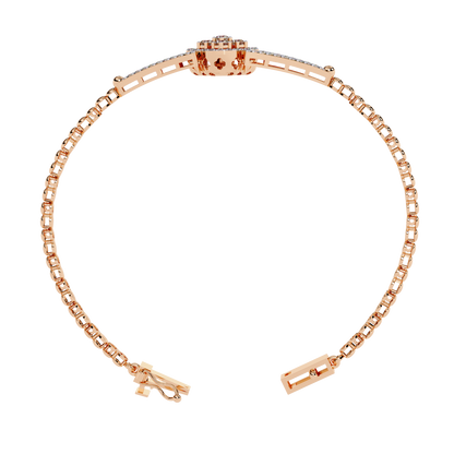Regal Blossom Lab Grown Diamond Bangle