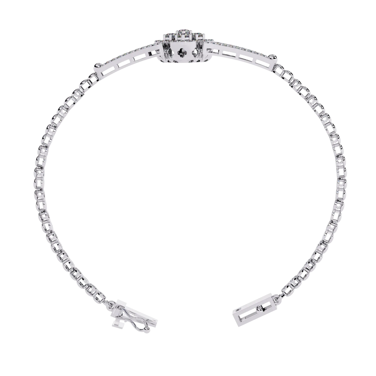 Regal Blossom Lab Grown Diamond Bangle - Ophiratbf