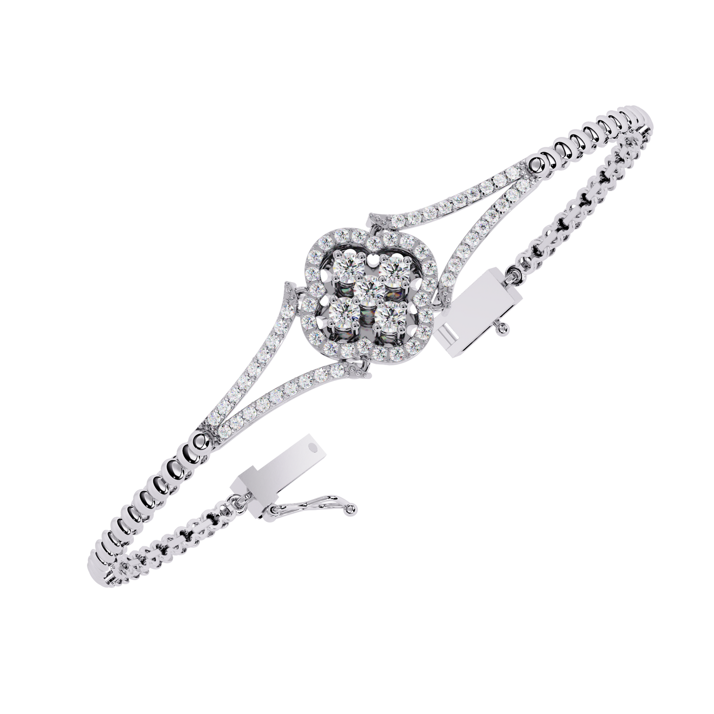 regal blossom lab grown diamond bangle