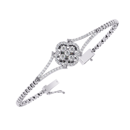 Regal Blossom Lab Grown Diamond Bangle