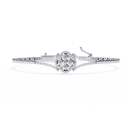 Regal Blossom Lab Grown Diamond Bangle