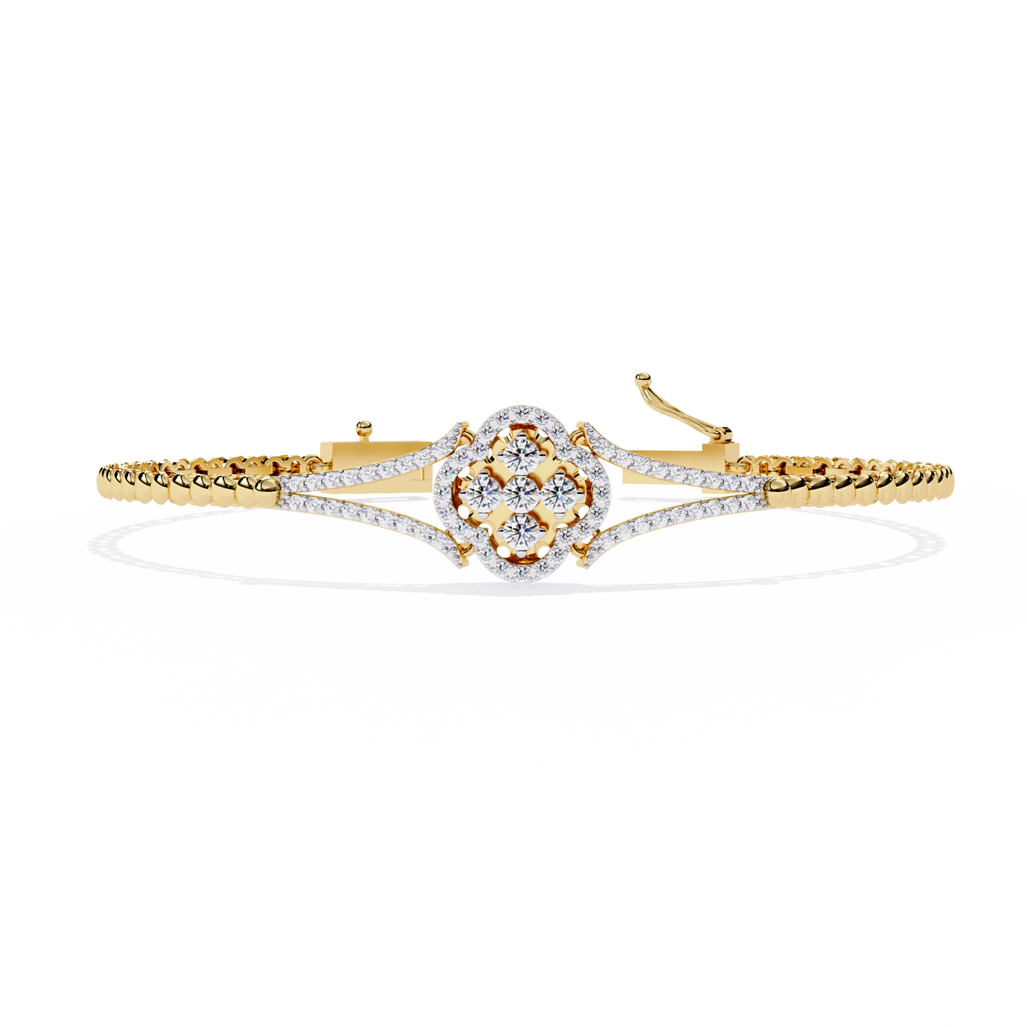 regal blossom lab grown diamond bangle