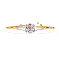 Regal Blossom Lab Grown Diamond Bangle - Ophiratbf