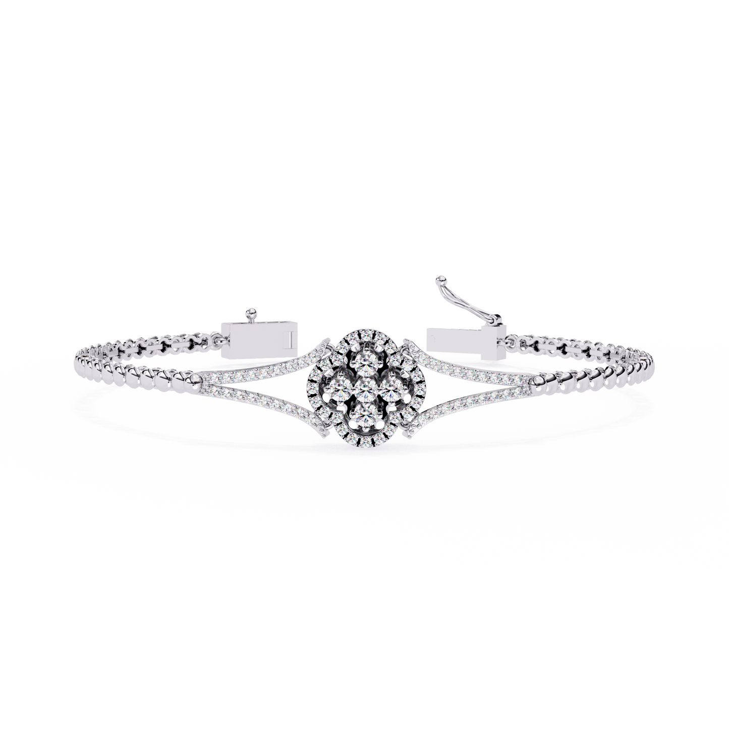 regal blossom lab grown diamond bangle