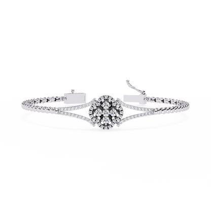 Regal Blossom Lab Grown Diamond Bangle