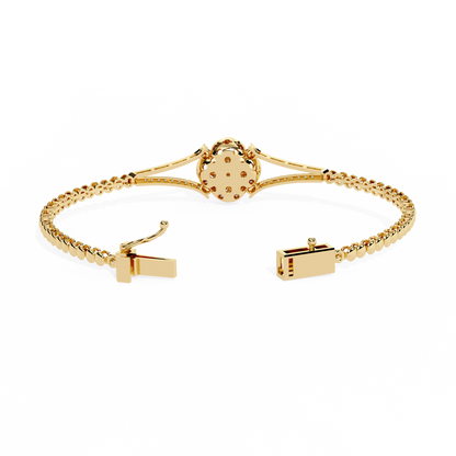 Regal Blossom Lab Grown Diamond Bangle