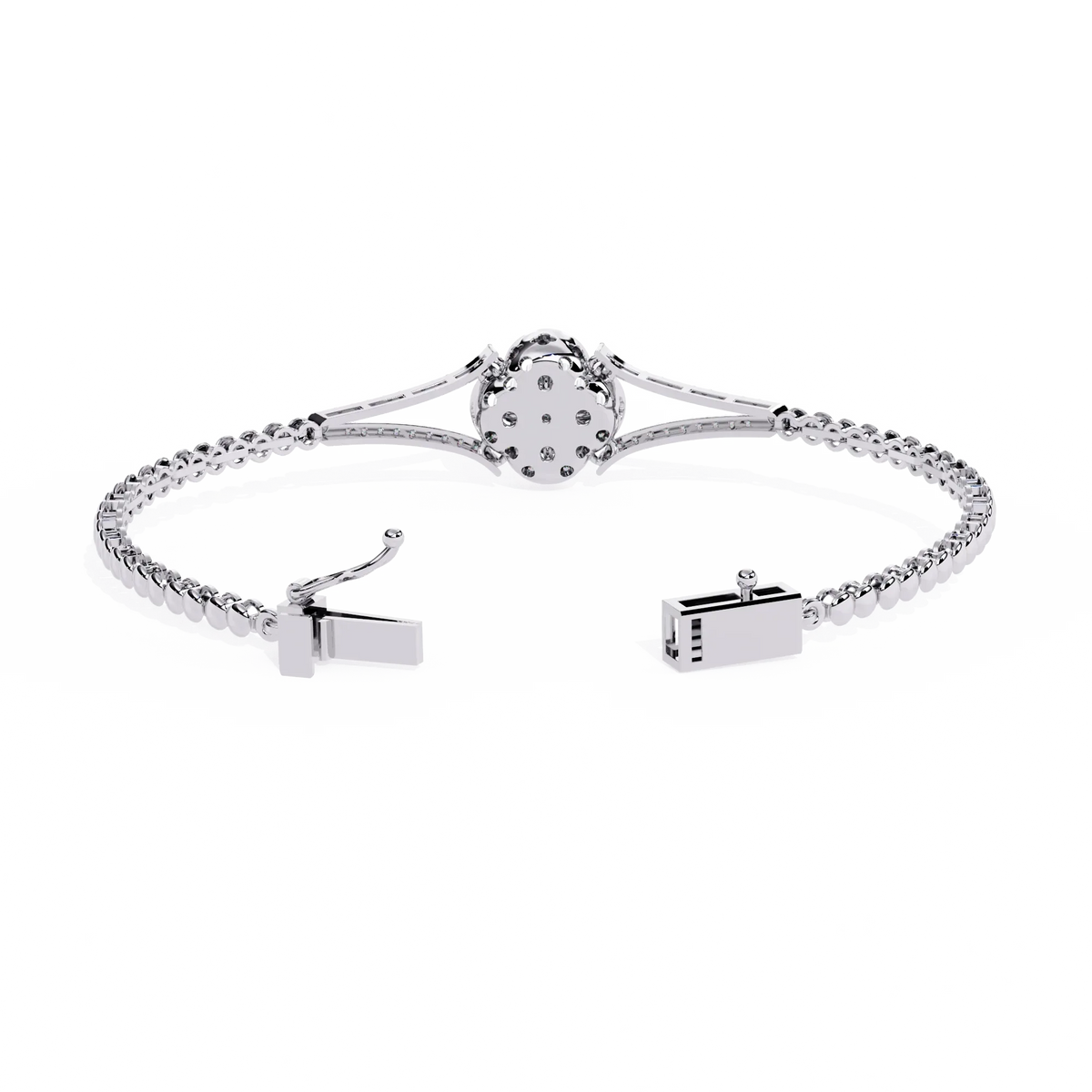 Regal Blossom Lab Grown Diamond Bangle - Ophiratbf