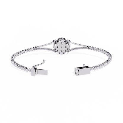 Regal Blossom Lab Grown Diamond Bangle