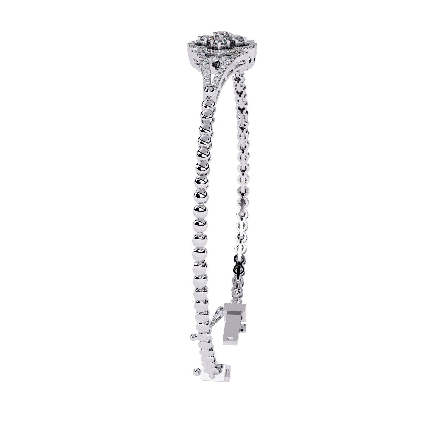 regal blossom lab grown diamond bangle
