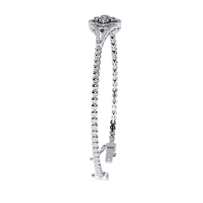 Regal Blossom Lab Grown Diamond Bangle