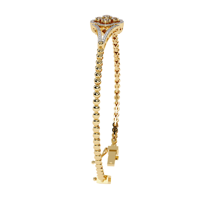 Regal Blossom Lab Grown Diamond Bangle