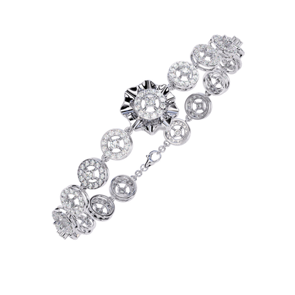 Solaris Medallion Lab Grown Diamond Bracelet