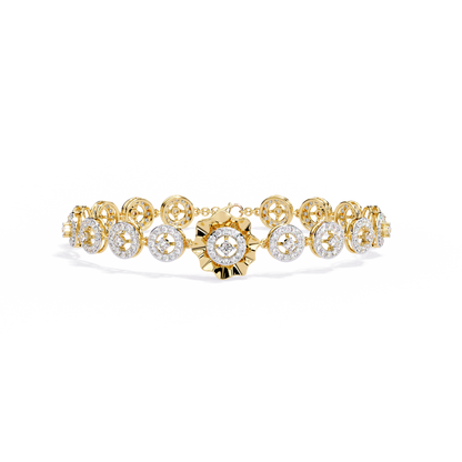 Solaris Medallion Lab Grown Diamond Bracelet