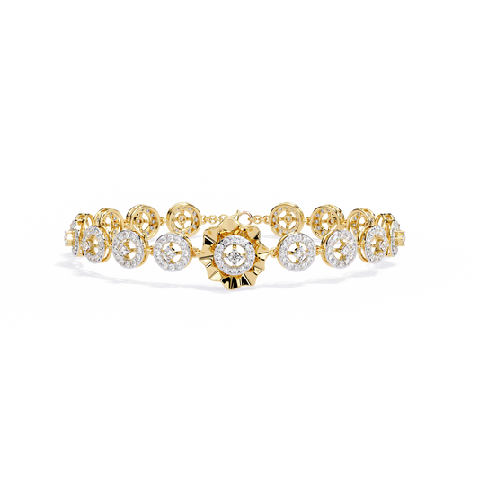 Solaris Medallion Lab Grown Diamond Bracelet