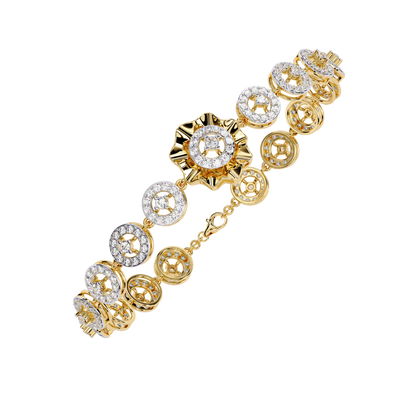 Solaris Medallion Lab Grown Diamond Bracelet