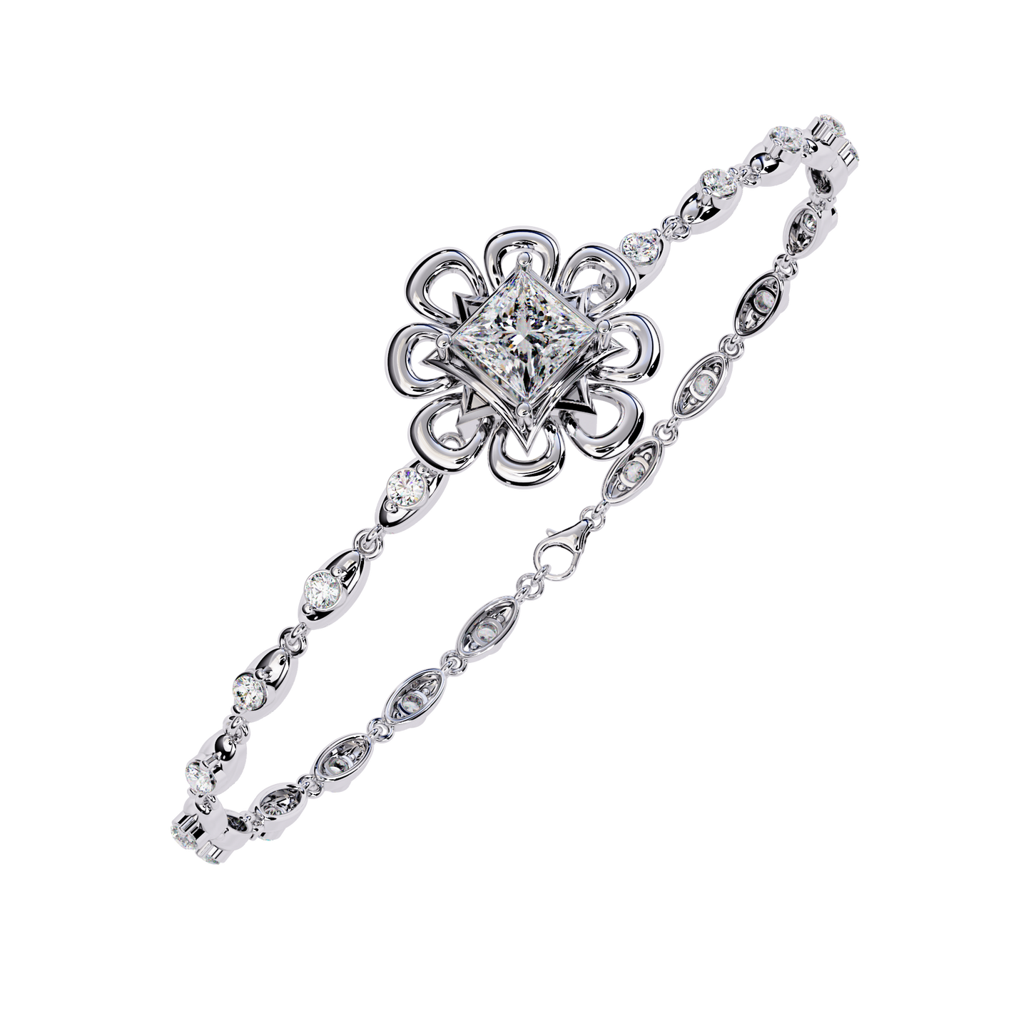 fleur royale lab grown diamond bracelet