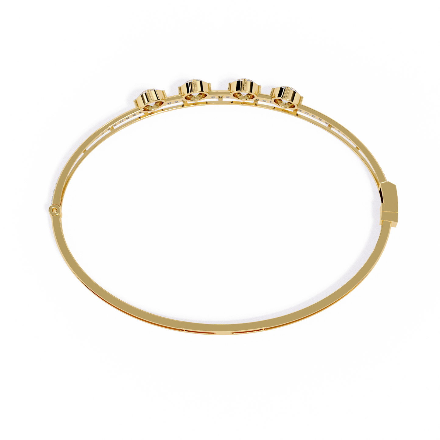 orbit five-stone lab grown diamond bracelet